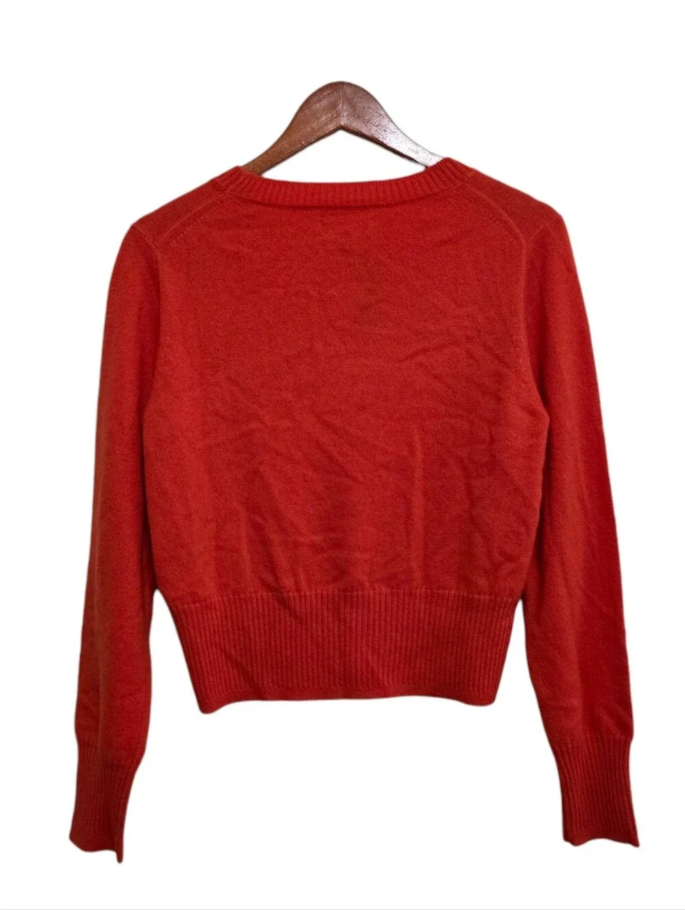 J. Crew Cashmere Shrunken Crewneck Sweater in Poppy Size Medium NWT